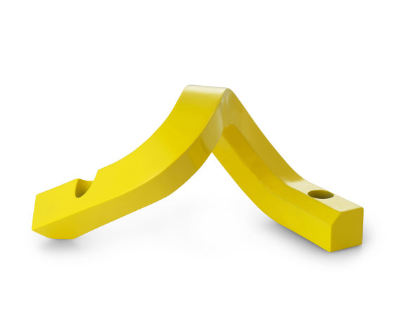 Crooked Candlestick Two Yellow | Candlesticks / Candleholder | Normann Copenhagen