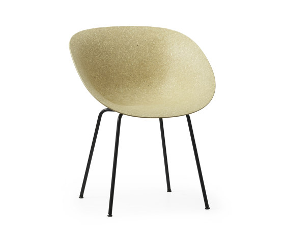 Mat Armchair Black Steel - Hemp | Chaises | Normann Copenhagen