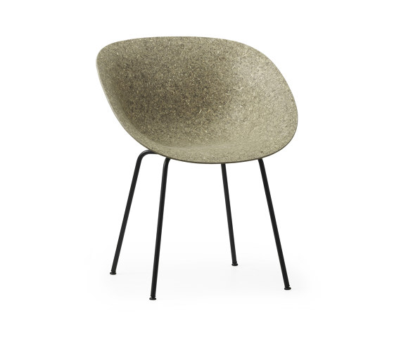 Mat Armchair Black Steel - Seaweed | Chairs | Normann Copenhagen