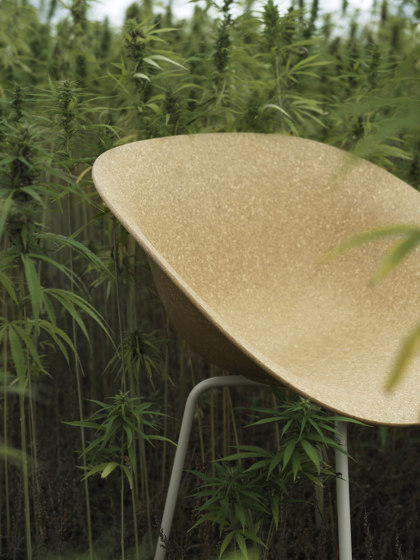 Mat Armchair Cream Steel - Hemp | Chairs | Normann Copenhagen