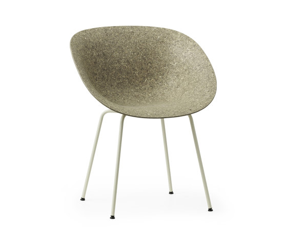 Mat Armchair Cream Steel - Seaweed | Chairs | Normann Copenhagen