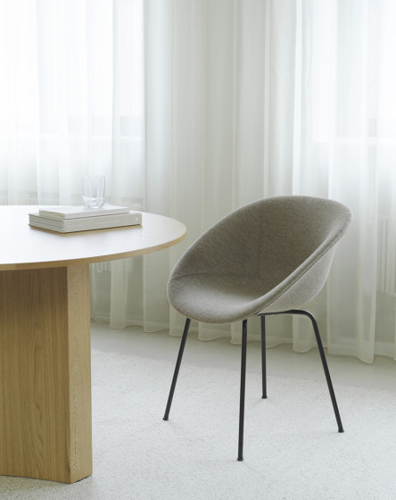 Mat Armchair Full Upholstery Black Steel | Chairs | Normann Copenhagen