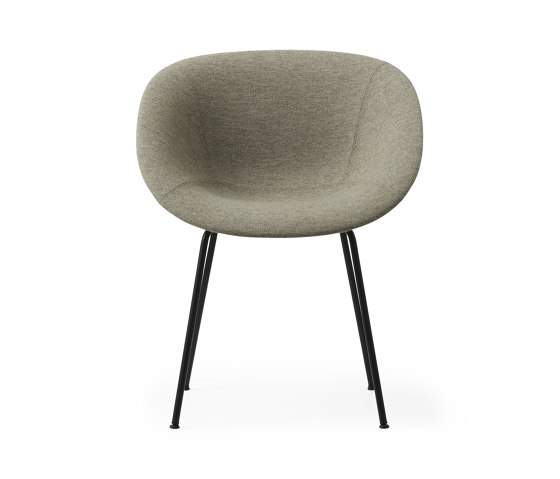 Mat Armchair Full Upholstery Black Steel | Chairs | Normann Copenhagen