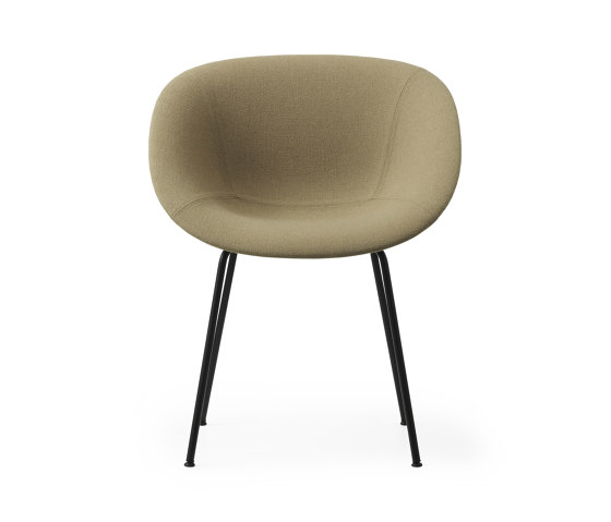 Mat Armchair Full Upholstery Black Steel | Chaises | Normann Copenhagen