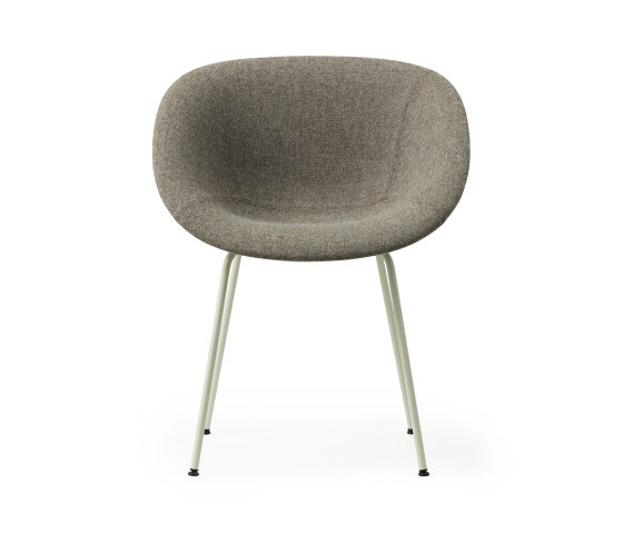 Mat Armchair Full Upholstery Cream Steel | Chairs | Normann Copenhagen