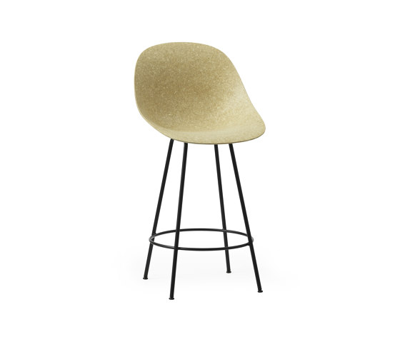 Mat Barchair 65 cm Black Steel - Hemp | Taburetes de bar | Normann Copenhagen