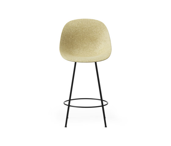 Mat Barchair 65 cm Black Steel - Hemp | Tabourets de bar | Normann Copenhagen