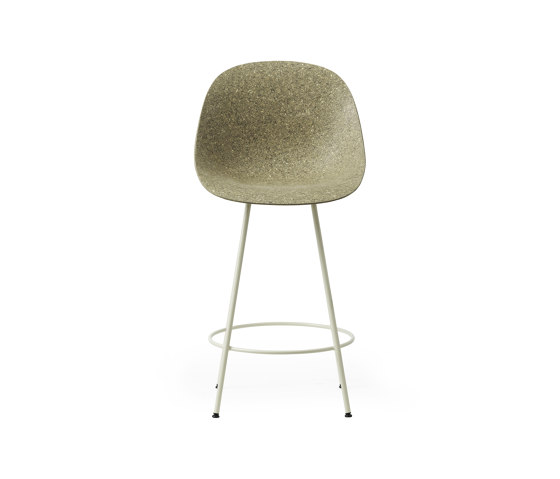 Mat Barchair 65 cm Creme Steel - Seaweed | Bar stools | Normann Copenhagen