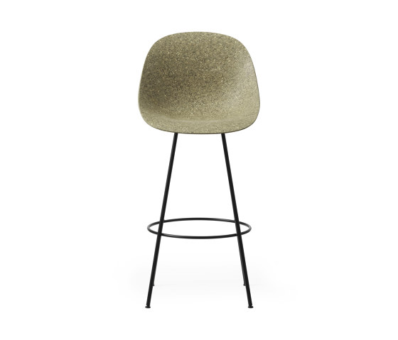 Mat Barstuhl 75 cm schwarzes stahl - Seegras | Barhocker | Normann Copenhagen