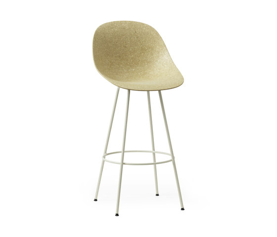 Mat Barchair 75 cm Creme Steel - Hemp | Bar stools | Normann Copenhagen