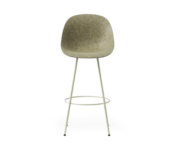 Mat Barchair 75 cm Creme Steel - Seaweed | Tabourets de bar | Normann Copenhagen