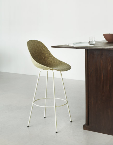 Mat Barchair 75 cm Creme Steel - Seaweed | Bar stools | Normann Copenhagen