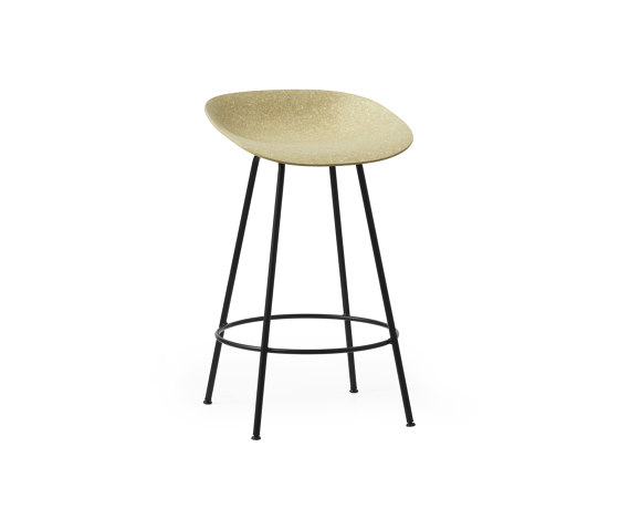 Mat Barstool 65 cm Black Steel - Hemp | Taburetes de bar | Normann Copenhagen