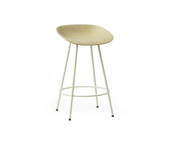 Mat Barstool 65 cm Cream Steel - Hemp | Bar stools | Normann Copenhagen