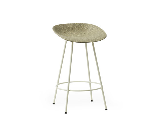 Mat Barstool 65 cm Cream Steel - Seaweed | Bar stools | Normann Copenhagen