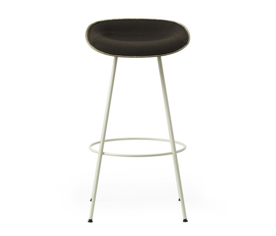 Mat Barstuhl 75 cm Frontpolster creme Stahl - Seegras | Barhocker | Normann Copenhagen