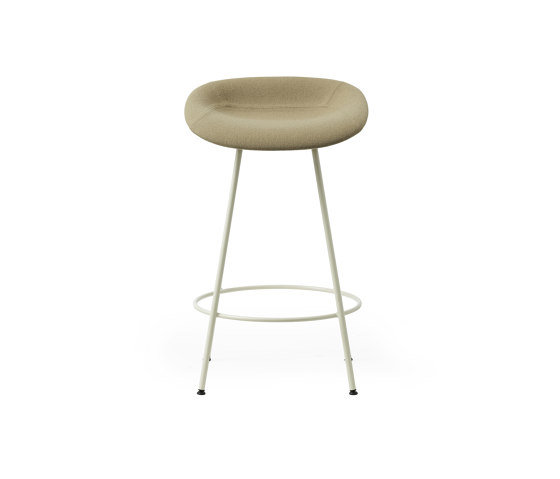 Mat Barstool 65 cm Full Upholstery Cream Steel | Bar stools | Normann Copenhagen