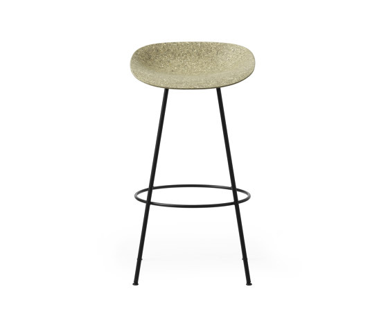 Mat Barstool 75 cm Black Steel - Seaweed | Tabourets de bar | Normann Copenhagen