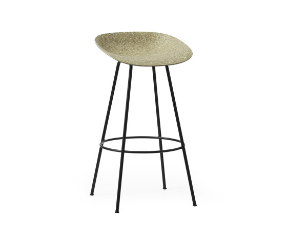 Mat Barstuhl 75 cm schwarzes stahl - Seegras | Barhocker | Normann Copenhagen