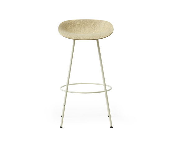 Mat Barstool 75 cm Cream Steel - Hemp | Taburetes de bar | Normann Copenhagen