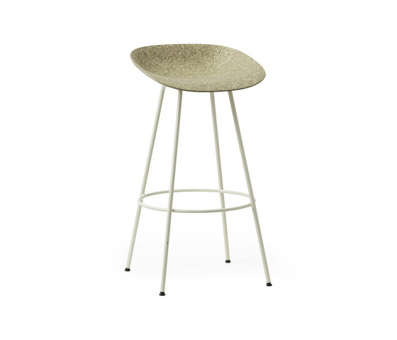 Mat Barstool 75 cm Cream Steel - Seaweed | Sgabelli bancone | Normann Copenhagen