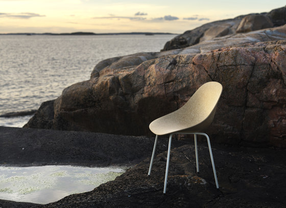 Mat Chair Cream Steel - Hemp | Sillas | Normann Copenhagen