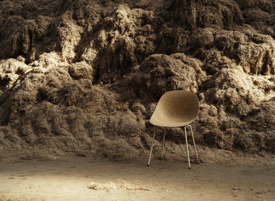 Mat Chair Cream Steel - Hemp | Chairs | Normann Copenhagen