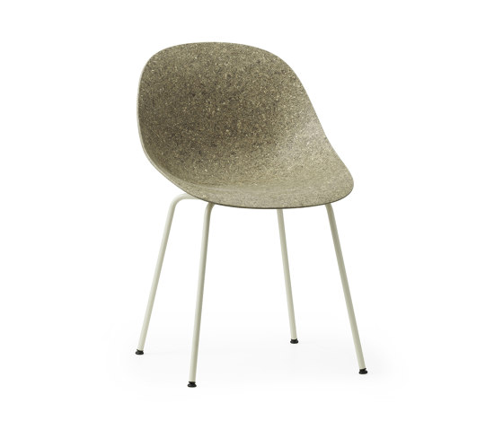 Mat Chair Cream Steel - Seaweed | Chaises | Normann Copenhagen