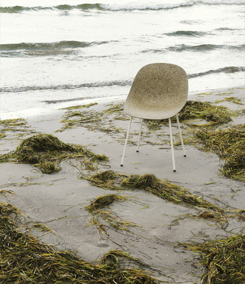 Mat Chair Cream Steel - Seaweed | Chaises | Normann Copenhagen