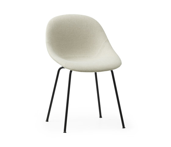 Mat Chair Full Upholstery Black Steel | Chairs | Normann Copenhagen