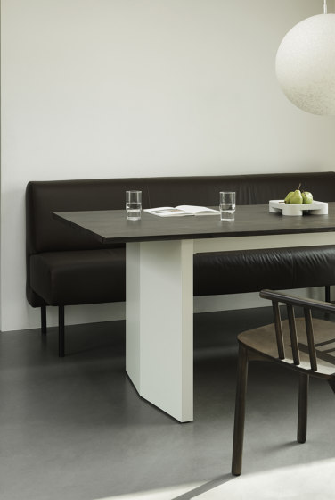 Panel Table 200x90cm Cream/Dark Brown | Dining tables | Normann Copenhagen