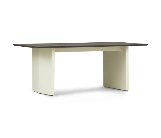 Panel Table 200x90cm Cream/Dark Brown | Dining tables | Normann Copenhagen