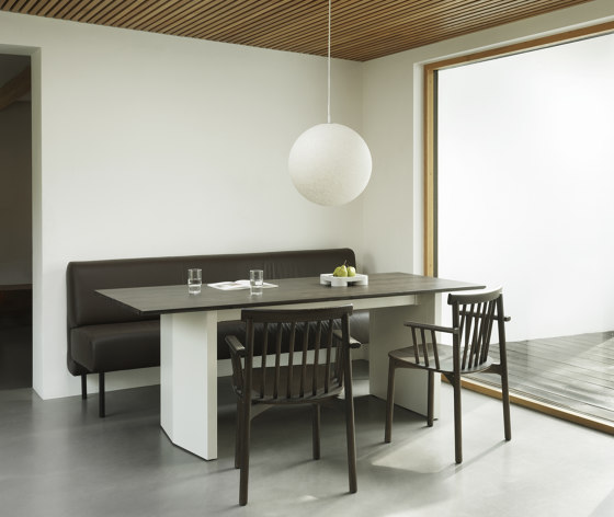 Panel Table 200x90cm Cream/Dark Brown | Tables de repas | Normann Copenhagen