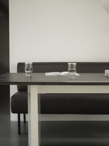 Panel Table 200x90cm Cream/Dark Brown | Mesas comedor | Normann Copenhagen