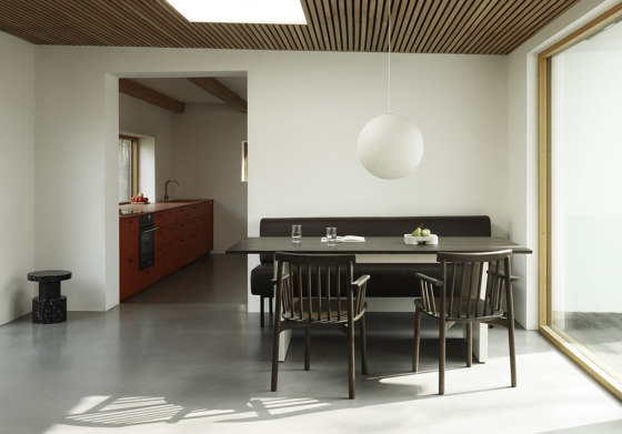 Panel Table 200x90cm Cream/Dark Brown | Tavoli pranzo | Normann Copenhagen