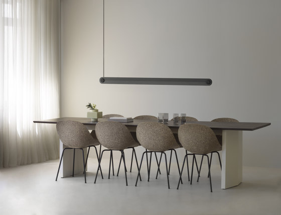 Panel Table 300x90cm Cream/Dark Brown | Tables de repas | Normann Copenhagen