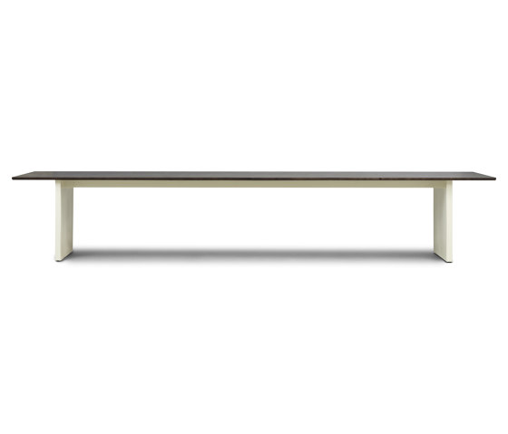 Panel Table 420x100cm Cream/Dark Brown | Dining tables | Normann Copenhagen