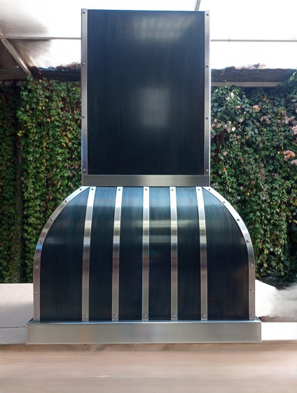 BBQ Range Hood - Blackened Steel - BISTRO | Kitchen hoods | AMORETTI BROTHERS