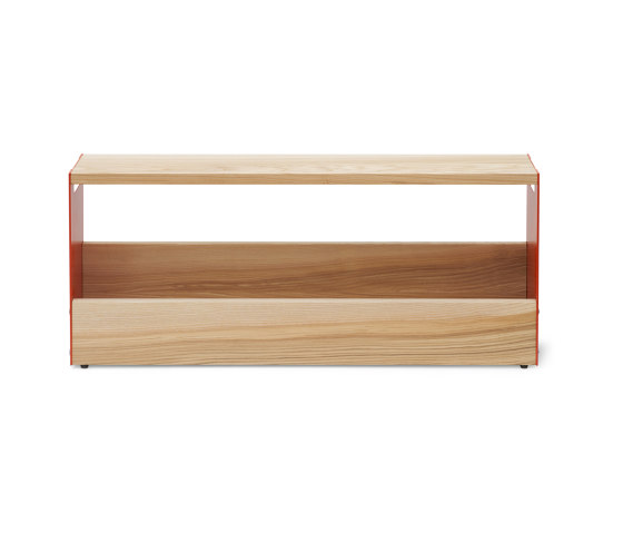 Anna | Bench and side table - RAL 2001 red orange | Bancs | Magazin®