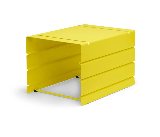 Atlas | Container, half (3 compartments) | sulfur yellow RAL 1016 | Organiseurs bureau | Magazin®