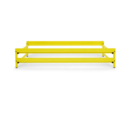 Erik | bed, 90 x 200 cm - stackable, RAL 1016 sulphur yellow | Bedframes | Magazin®