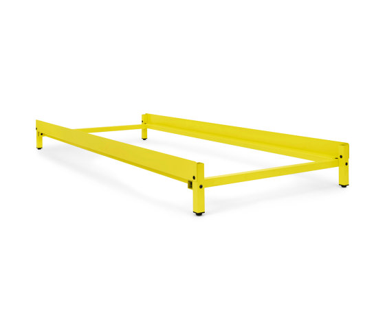 Erik | bed, 90 x 200 cm - stackable, RAL 1016 sulphur yellow | Sommiers / Cadres de lit | Magazin®