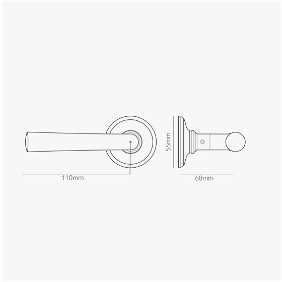 Apsley Fixed Door Handle | Lever handles | Corston Architectural Detail