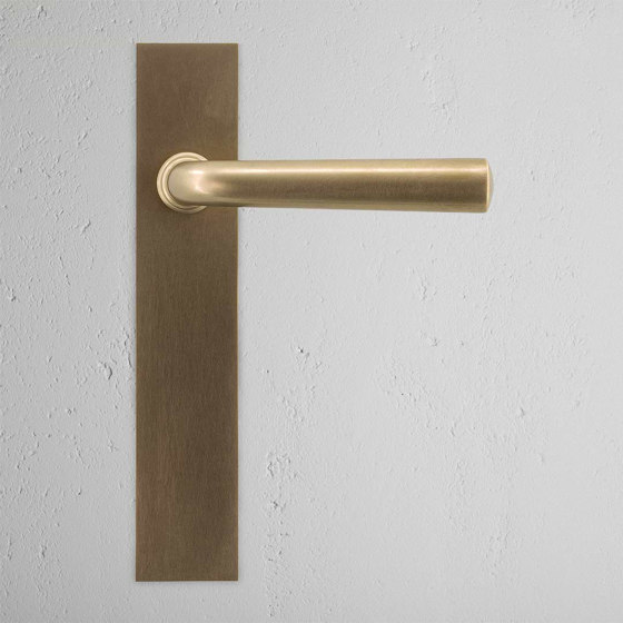 Apsley Long Plate Fixed Door Handle | Lever handles | Corston Architectural Detail