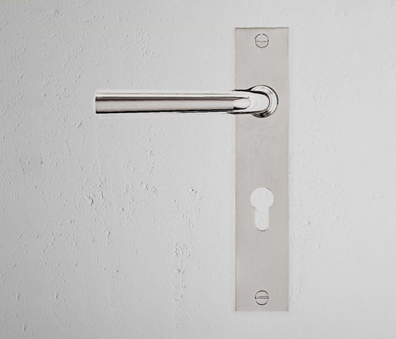 Apsley Maniglia per porta con placca lunga, molla e serratura Euro | Maniglie porta | Corston Architectural Detail