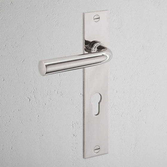 Apsley Long Plate Sprung Door Handle & Euro Lock | Lever handles | Corston Architectural Detail