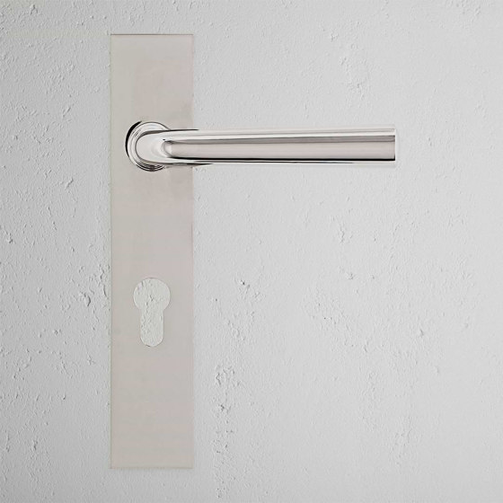 Apsley Long Plate Sprung Door Handle & Euro Lock | Lever handles | Corston Architectural Detail