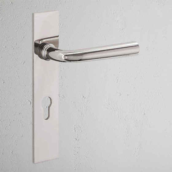 Apsley Long Plate Sprung Door Handle & Euro Lock | Lever handles | Corston Architectural Detail