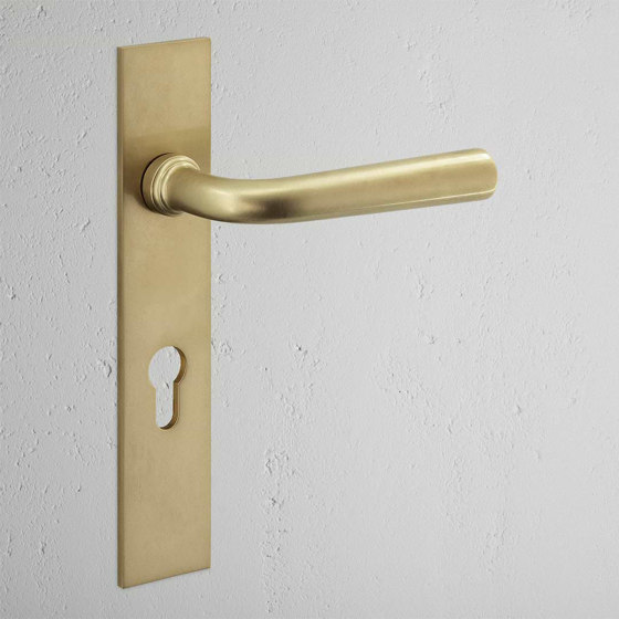 Apsley Long Plate Sprung Door Handle & Euro Lock | Lever handles | Corston Architectural Detail