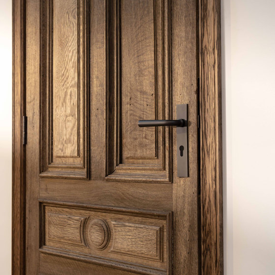 Apsley Long Plate Sprung Door Handle & Euro Lock | Lever handles | Corston Architectural Detail